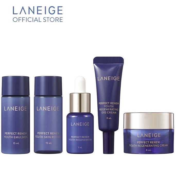 Bộ Laneige Perfect Renew Youth dưỡng da chống lão hoá 5 sản phẩm mẫu mới