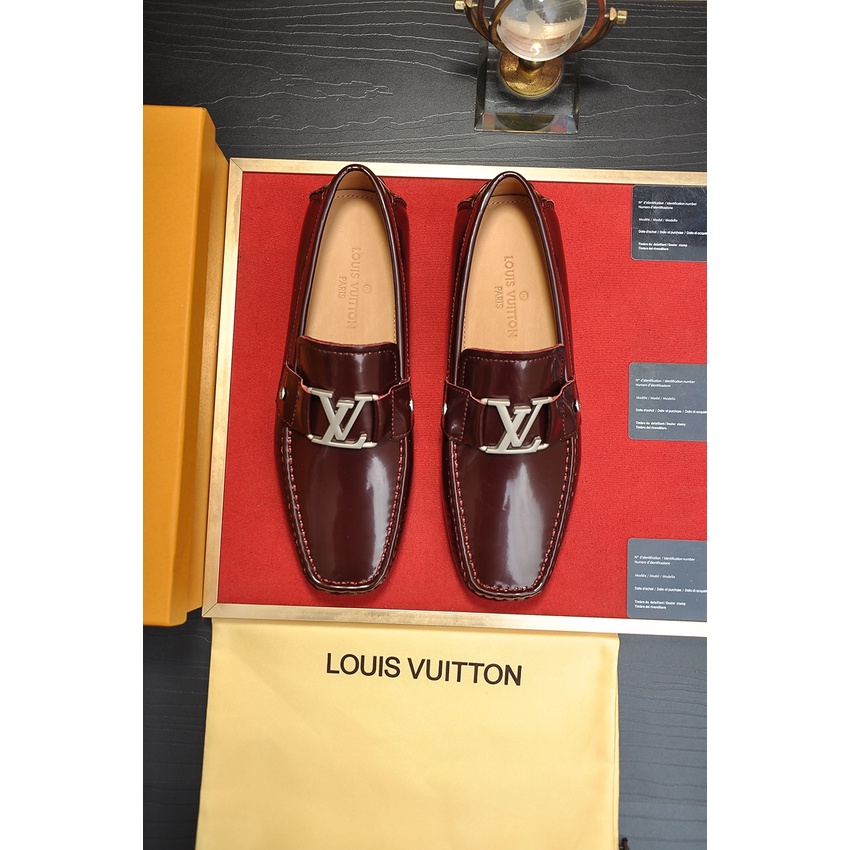 Giày lười nam da thật cao cấp Louis vuitton LV thiết kế sang trọng và trẻ trung