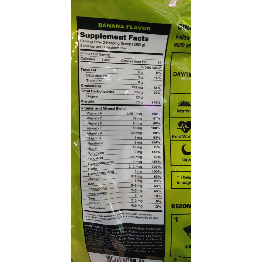 MASS GAINER VITAXTRONG MEGA MASS 12LBS , SỮA TĂNG CÂN TĂNG CƠ , CÓ EZIM TIÊU HOÁ - HÀNG MỸ