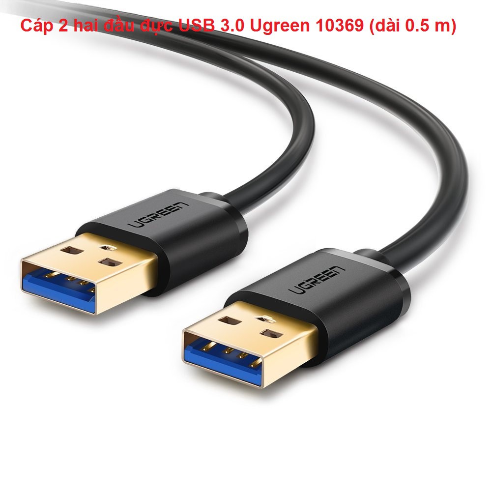 Cáp 2 hai đầu đực USB 3.0 Ugreen 10369 (dài 0.5 m)