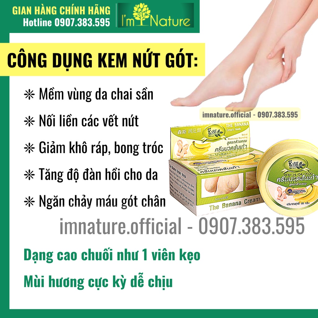 Kem Giảm Nứt Gót Chân Banana Heel Cream 30g Thái Lan