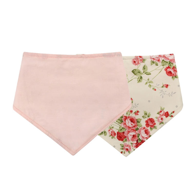 Yếm Ăn Bằng Cotton In Hoa Dành Cho Em Bé