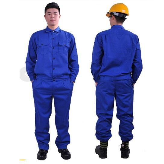 Quần áo xanh  công nhân có túi hộp bảo hộ lao động
