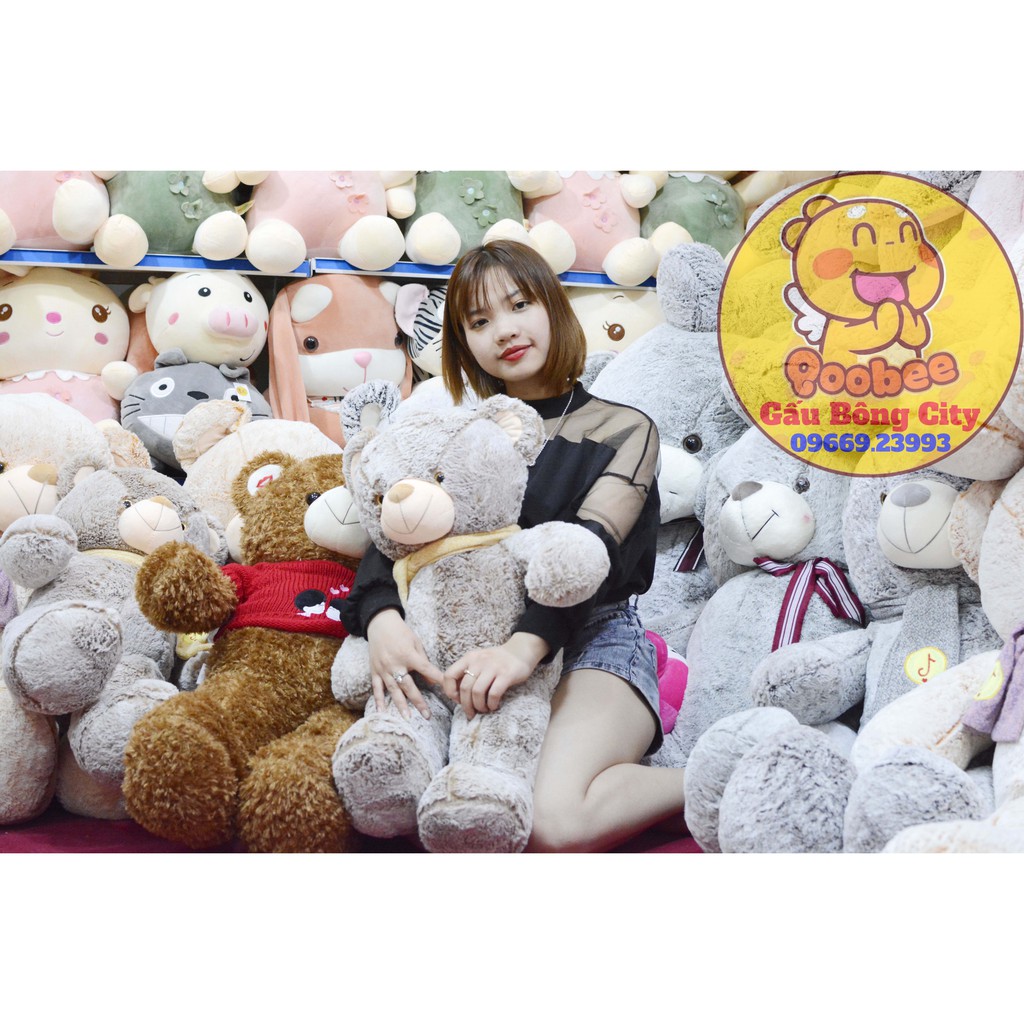 Gấu Bông Teddy Lông Tuyết - Thú Nhồi Bông cao cấp dễ thương