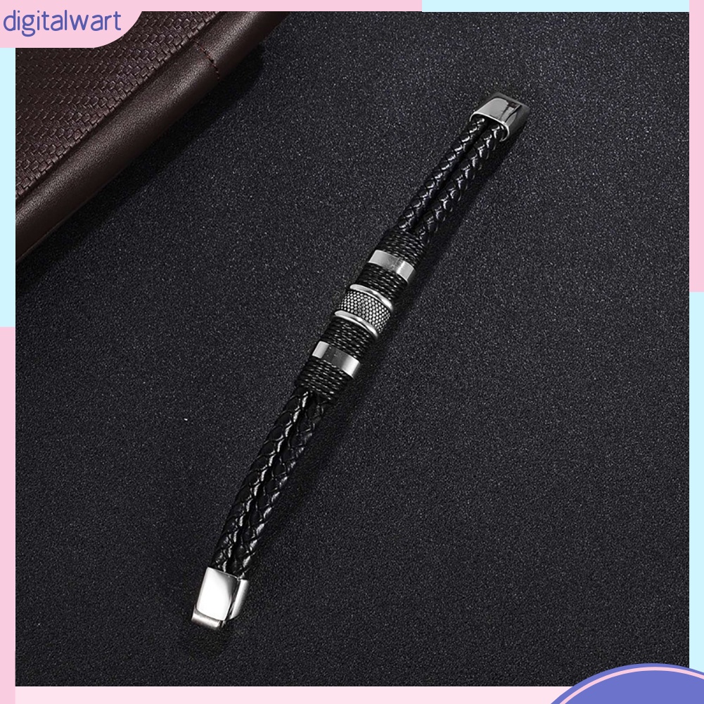 Vòng tay bện dây giả da thời trang Unisex