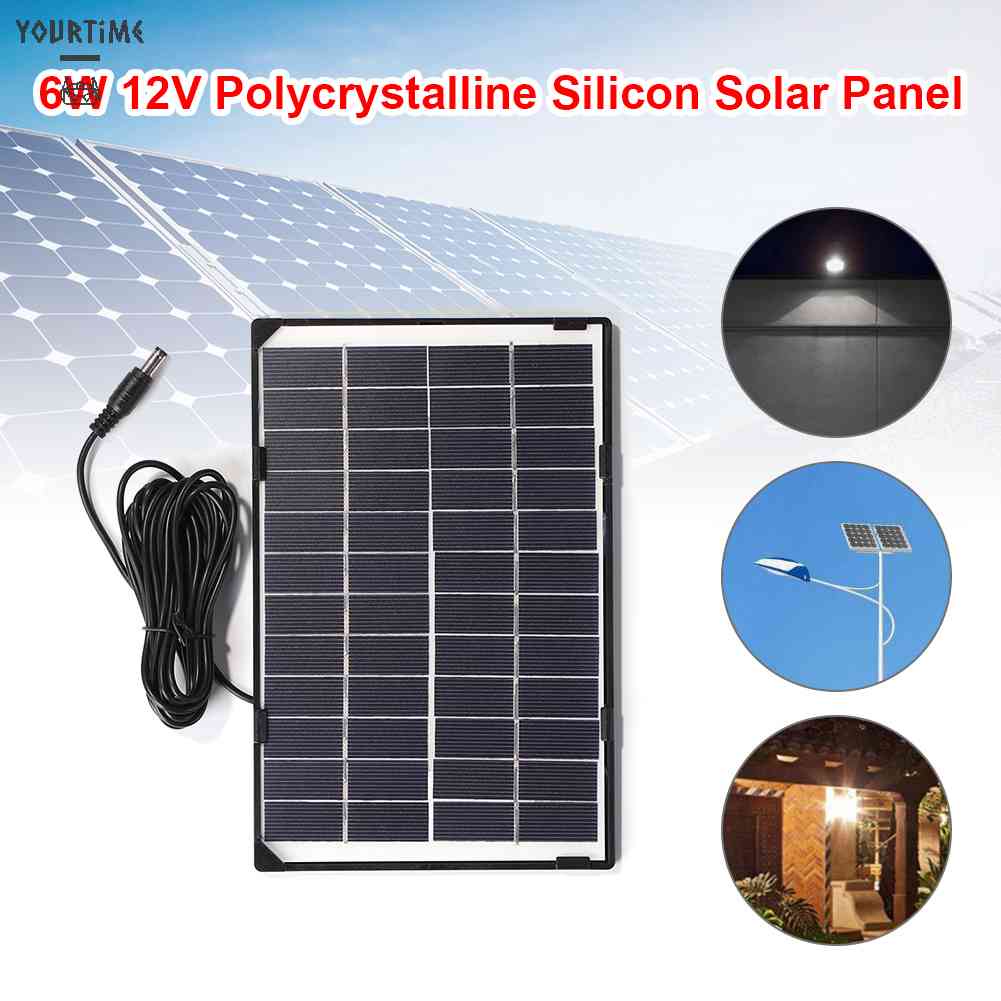 Tấm Pin Năng Lượng Mặt Trời 6W 12V DC5521
