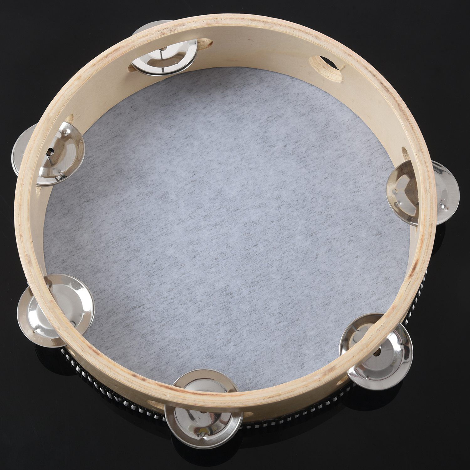 8" Musical Tambourine Tamborine Drum Round Percussion Gift for KTV Party