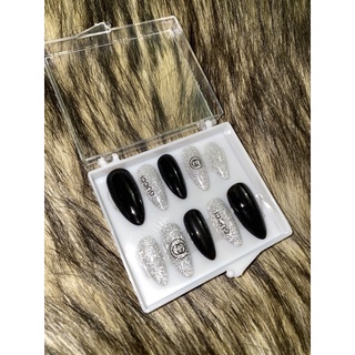 🎀 Nail box , móng up thiết kế đen nhũ flash 🎀