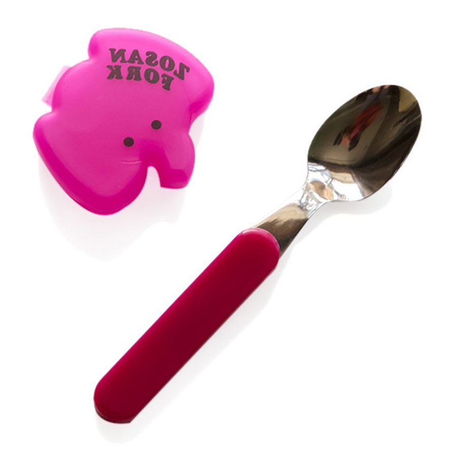 Thìa inox có hộp đựng nội địa Nhật cho bé ăn dặm Zosan Spoon
