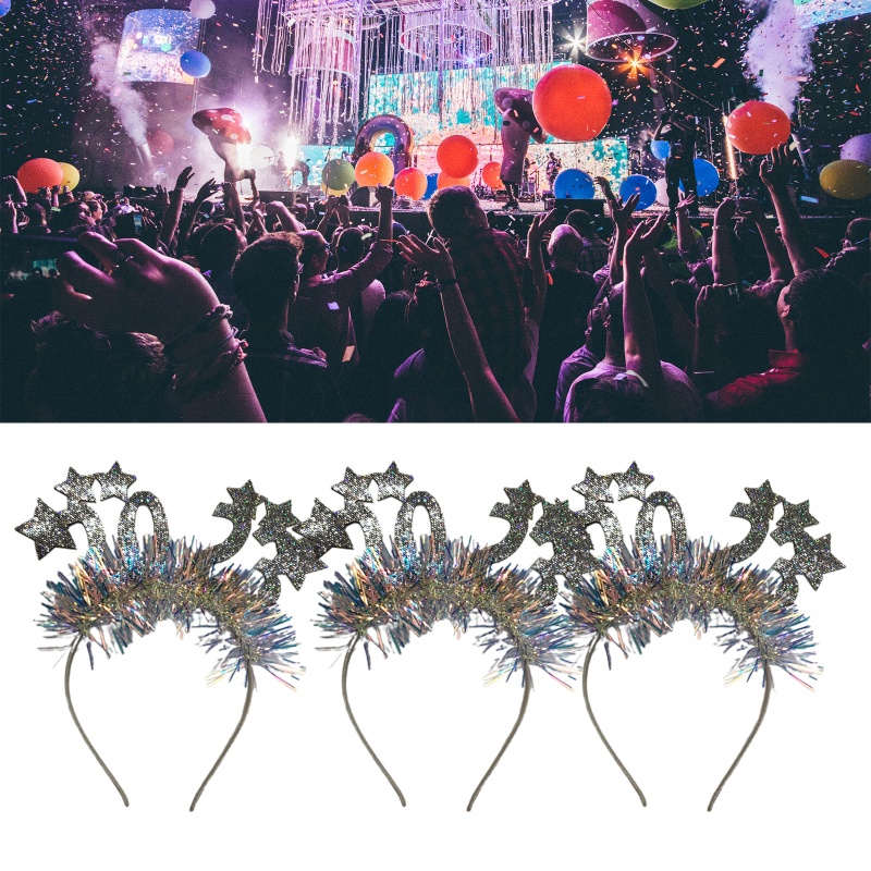 Băng Đô Cài Tóc Hình Số Lấp Lánh Dành Cho Người Lớn Và Trẻ Em