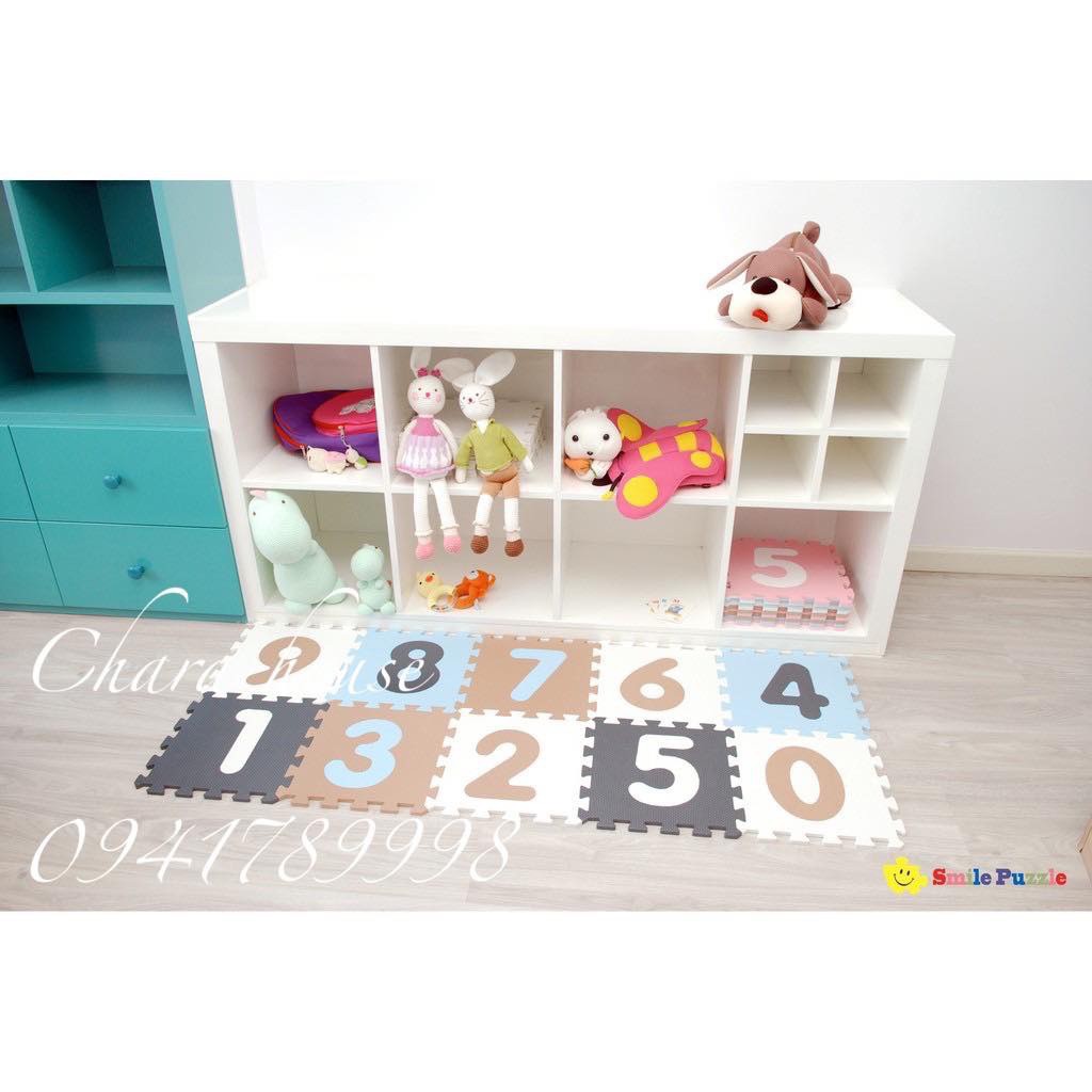 &lt;FREE SHIP&gt;Thảm Ghép Cao cấp Simile Puzzle Bộ Chữ Cái tông màu Pastel siêu yêu!