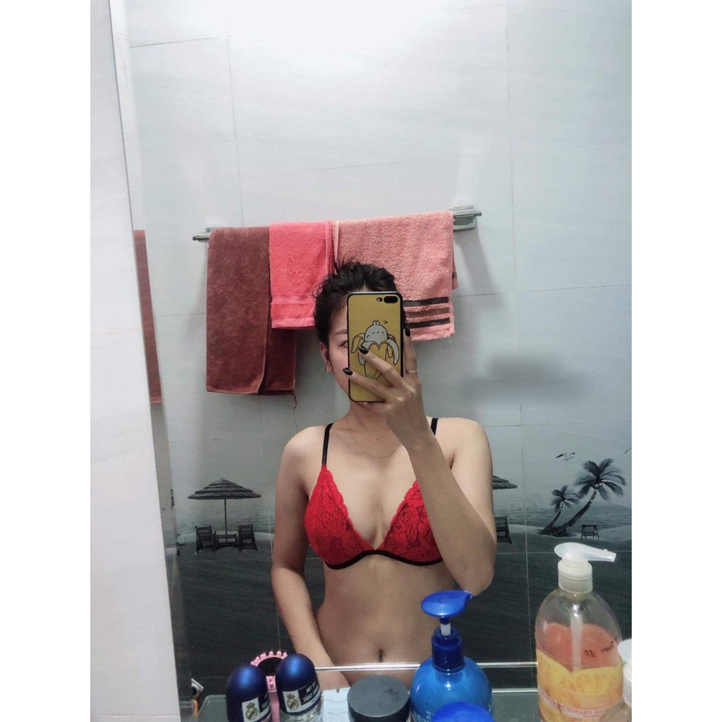 Đồ lót nữ đỏ tươi quyến rũ gợi cảm, có mút vải ren cao cấp gồm áo + quần BRAHY 071