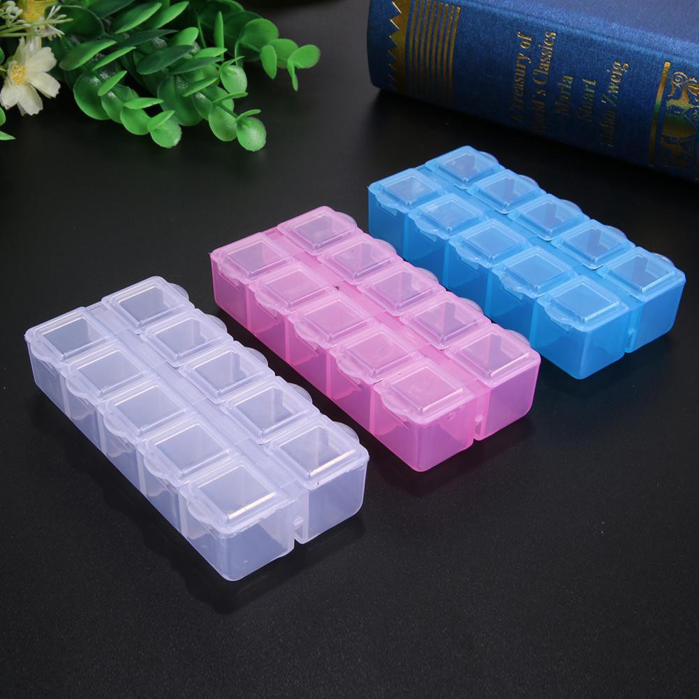 Hộp nhựa đựng bảo quản gia đình 2Row 10 ngăn tiện dụng