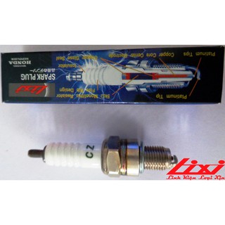 Bugi xe máy lõi đồng cho xe số C7TC 10mm chân ngắn Lixi