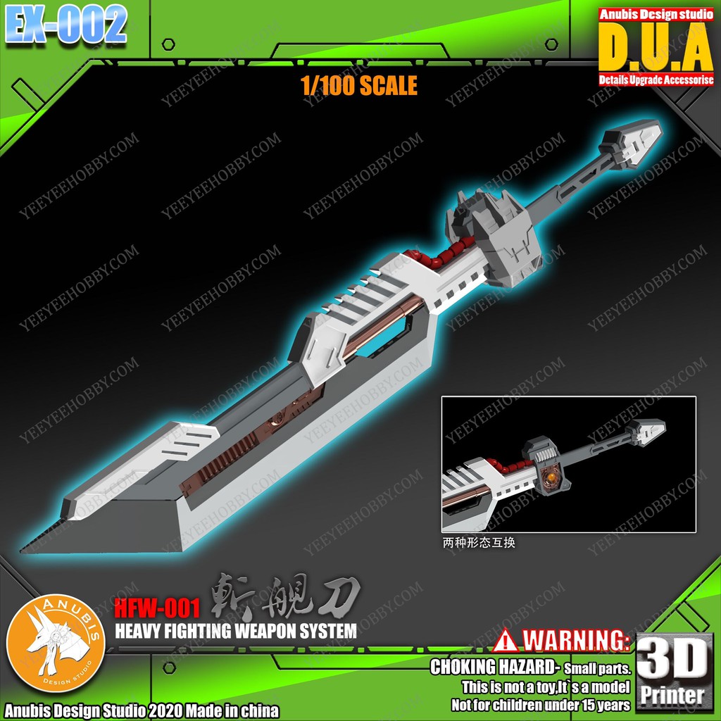 PHỤ KIỆN MOD ANUBIS - MÔ HÌNH IN 3D SLASH SWORD EX002