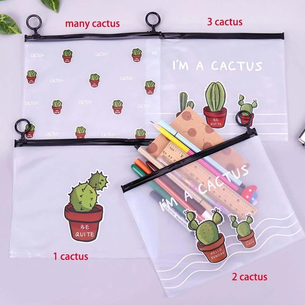 Túi Đựng Bút Bằng PVC Có Khóa Kéo Tiện Dụng Khi Đi Du Lịch Ốp