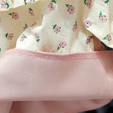 Váy đỏ noel cho bé gái từ 0-3 tuổi, tay dài in hoa thời trang mùa thu thoải mái