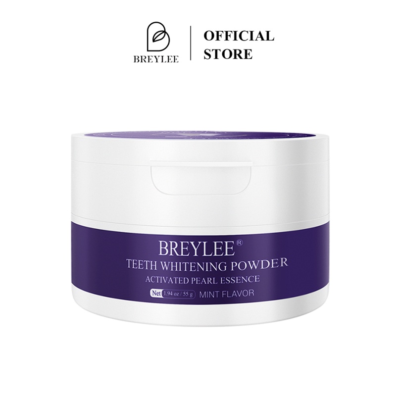 Bột Làm Trắng Răng BREYLEE Làm Trắng Răng Hiệu Quả Ngăn Ngừa Mảng Bám Cao Răng 55g