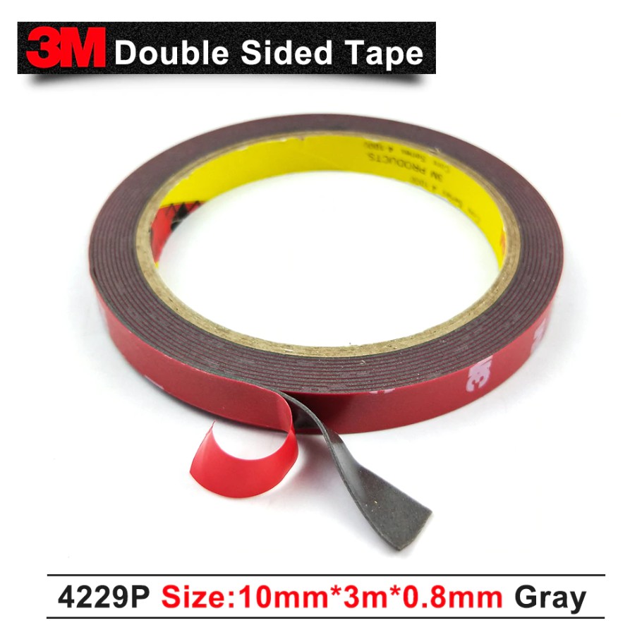 Băng dính 3m 2 mặt chuyên dụng cho ô tô xe hơi, băng keo dán cường lực siêu dính size 1cm cuộn 30m
