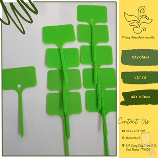 Set 10 thẻ nhựa bảng tên cắm và treo nhiều màu - dụng cụ làm vườn - bảng tên
