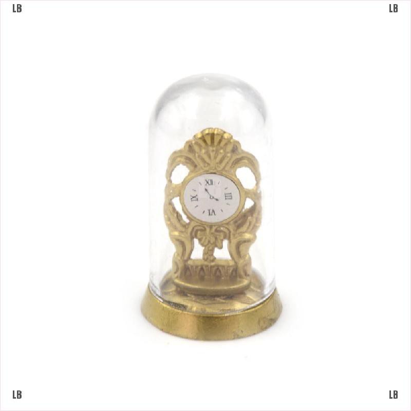 Đồng hồ treo tường phong cách cổ điển dán trang trí nhà búp bê tỷ lệ 1:12