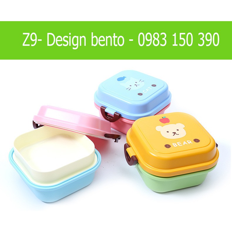 Hộp bento mini vuông hoặc tròn cho bé