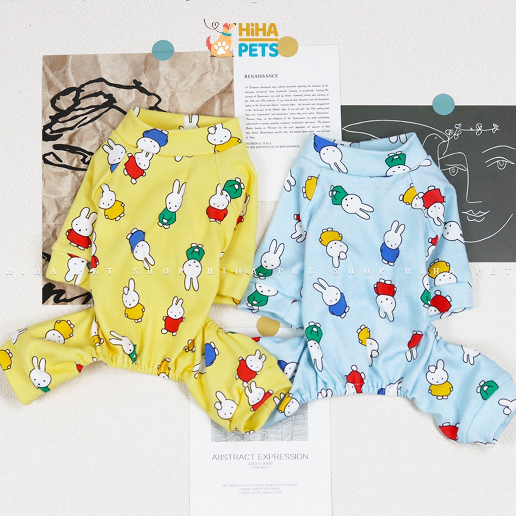 Quần Áo Cho Chó Mèo 4 Chân Mặc Ấm Chất Liệu Thun Cotton Quần Áo Thú Cưng Jump Hình Dễ Thương Hihapet.