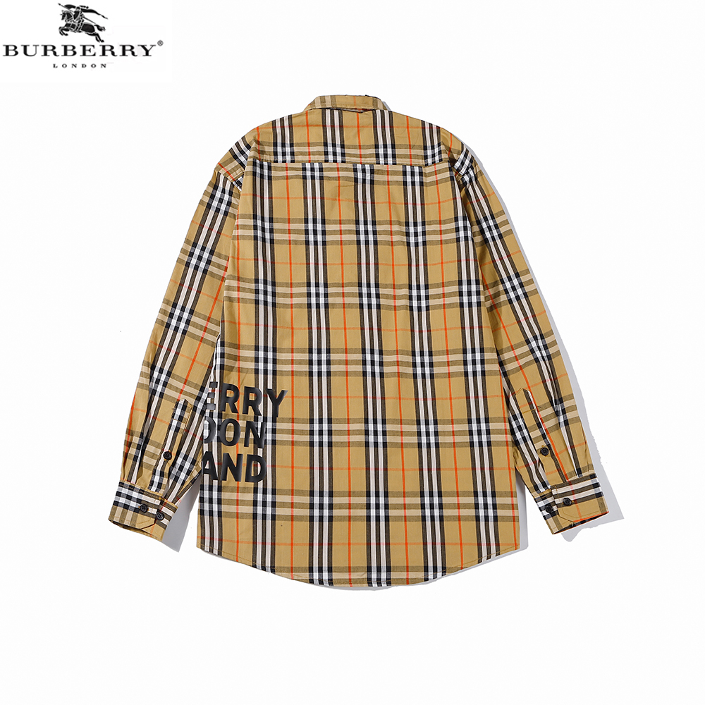 BURBERRY Áo Sơ Mi Caro Tay Dài Thời Trang Cao Cấp Cho Nam