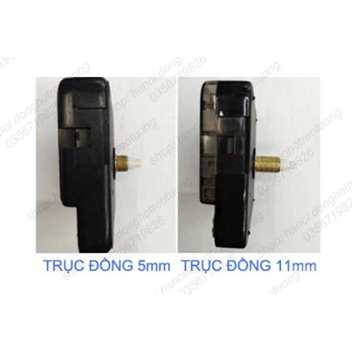 Máy đồng hồ treo tường trục dài, trục ngắn có móc treo - Bảo hành 1 năm