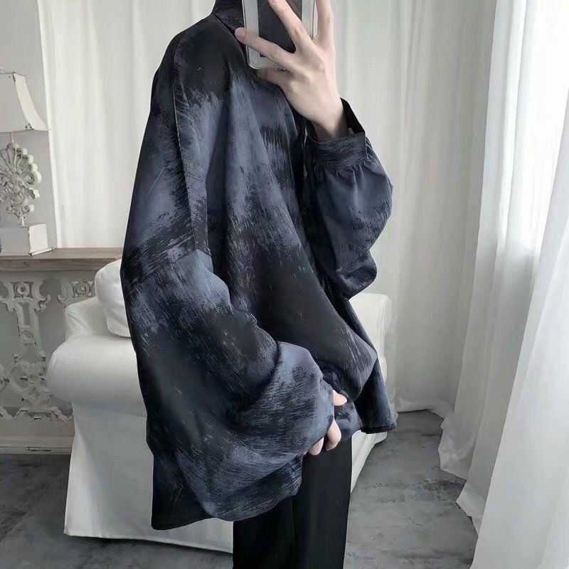 Áo sơ mi tay dài dáng rộng thời trang phong cách Hàn Quốc