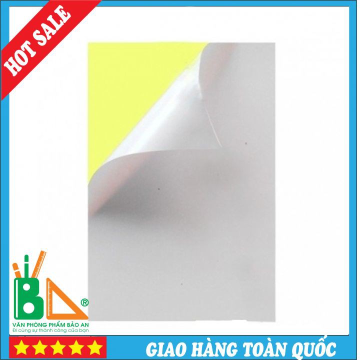 Giấy Đề Can A4 Trắng (Nền Vàng)SIÊU RẺXấp 100 Tờ Dùng Được Nhiều Loại Máy In