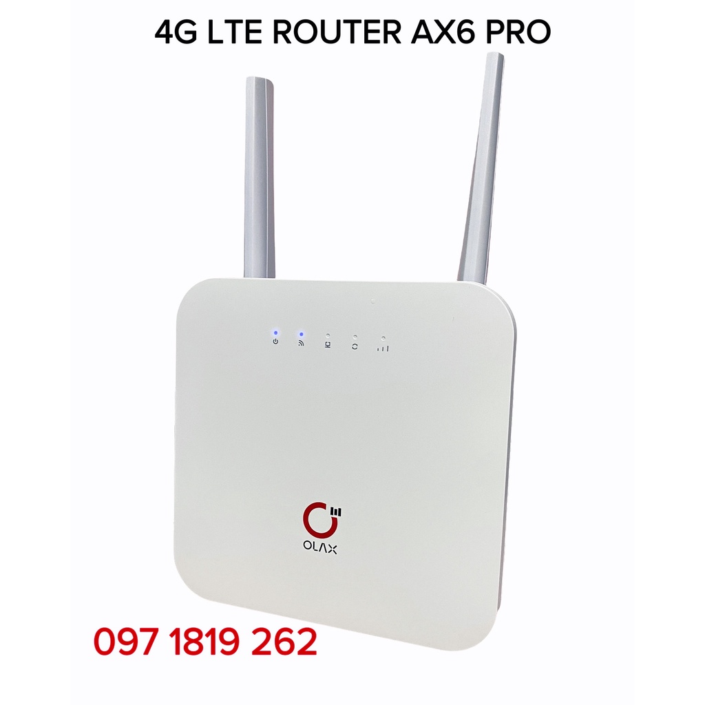 Bộ Phát Wifi 4G Olax Ax6 Pro cắm điện trực tiếp. Tặng kèm Pin 4000mah