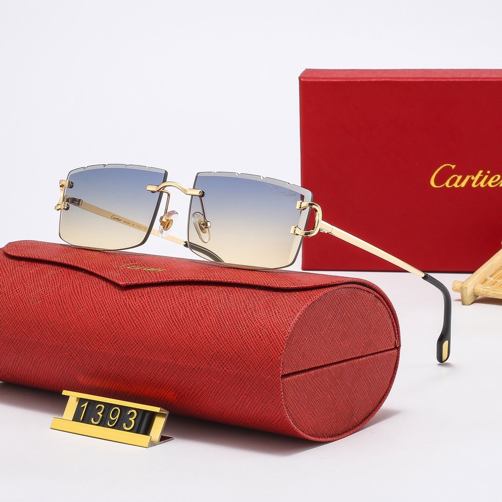 Ready Stock ! Cartier！The New Anti-UV 400 Polarized Driving Sunglasses For Women Kaca Mata Lelaki