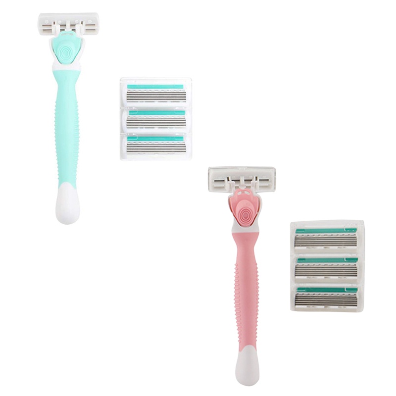 Dao Cạo Râu 6 Lưỡi Với 4 Tay Cầm Chống Trượt Thay Thế Cho Nữ YOUYO