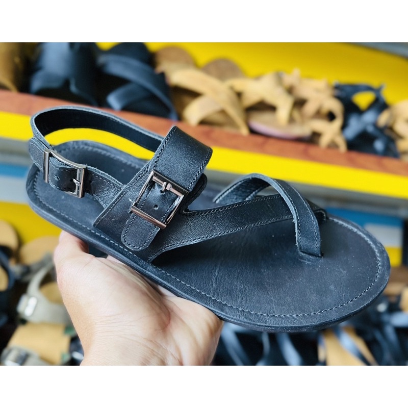 Dép Nam Nữ Da Bò Thật Dép Quai Hậu Unisex Đẹp Nhất Trẻ Trung Năng Động Phù Hợp Đi Chơi Đi Học Atshoes LDAT021