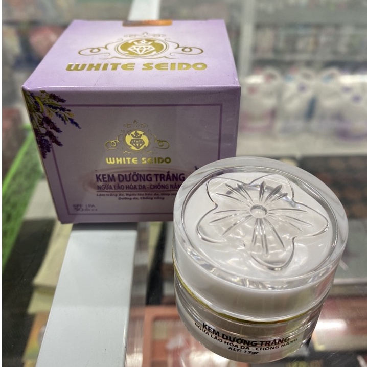 KEM WHITE SEIDO DƯỠNG TRẮNG NGỪA LÃO HÓA DA CHỐNG NẮNG SPF50 12GR