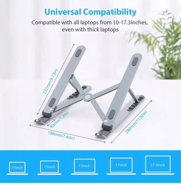 Laptop Stand - Giá đỡ LAPTOP - Giá kê MACBOOK máy tính bảng giá đỡ MÁY TÍNH hợp kim nhôm cao cấp điều chỉnh độ cao