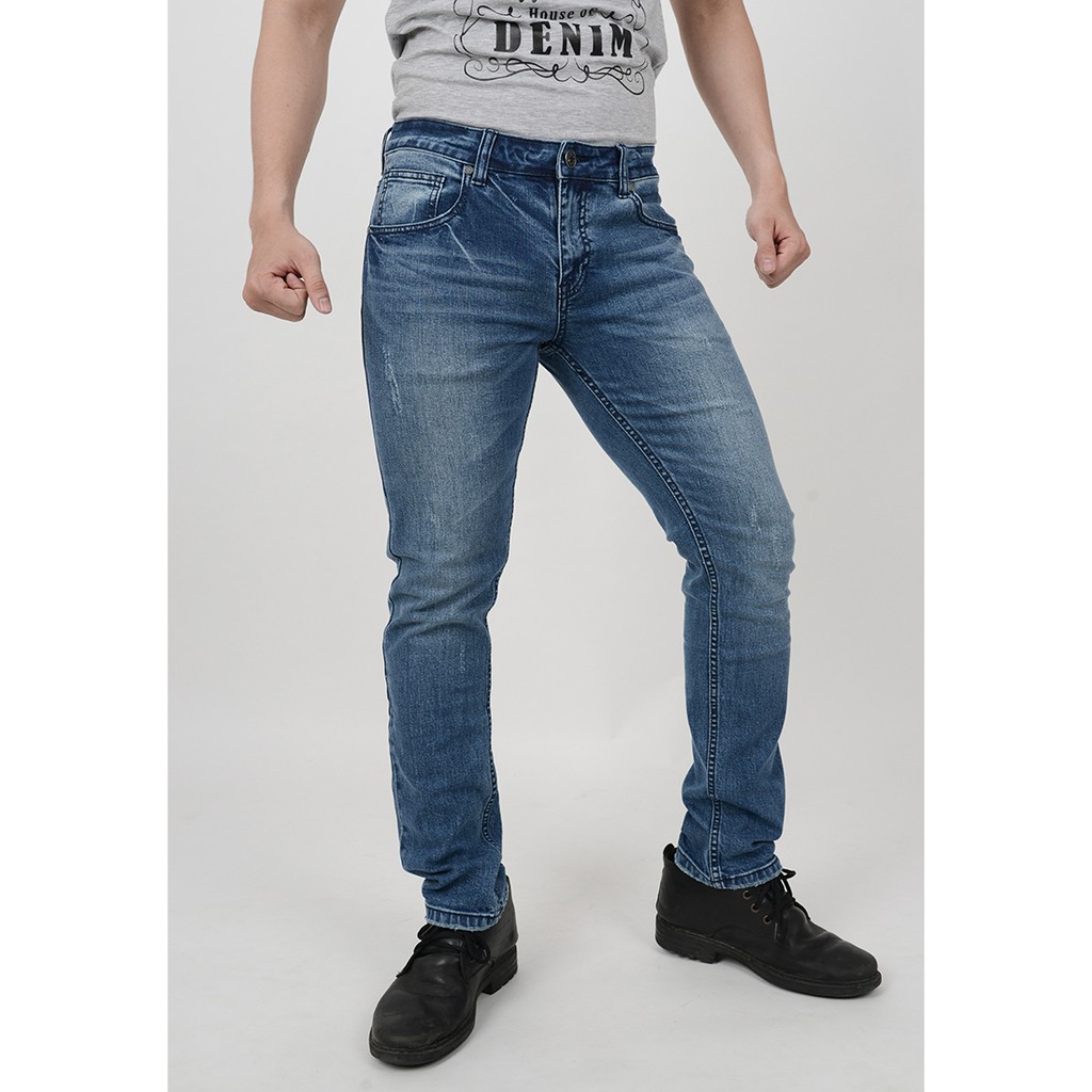 91 ANINETYONE - Quần Jeans Nam Skinny 005 (Xanh nhạt)