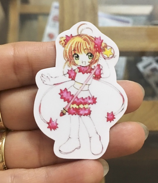 10-50 Sticker sakura có đề can bóc dán nhiều mẫu ngẫu nhiên