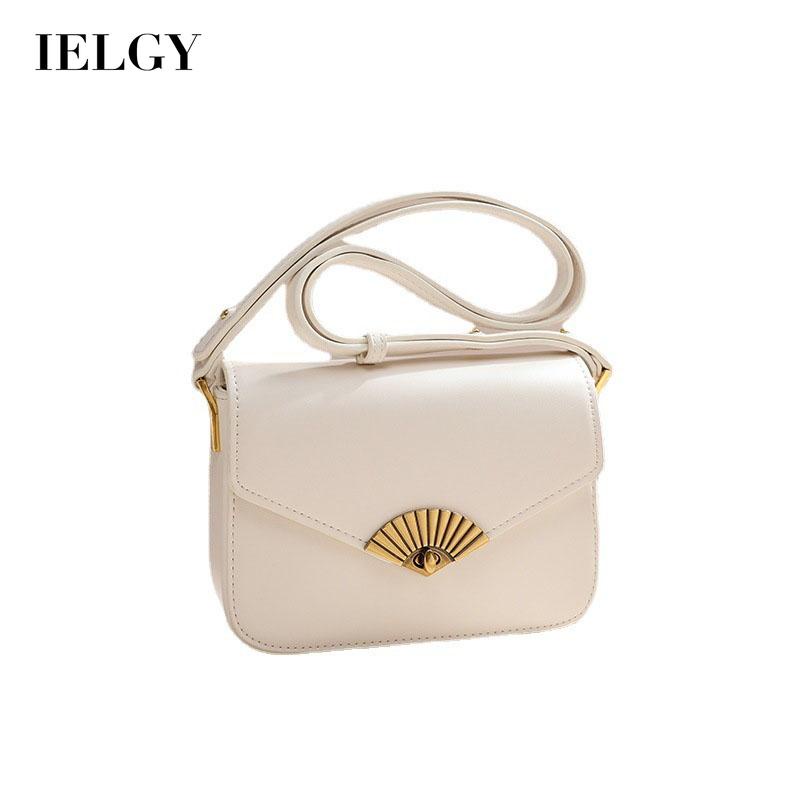 Túi Đeo Vai Một Bên Vai Có Khóa Hình Quạt Phong Cách niche Cổ Điển Dành Cho Bạn Nữ