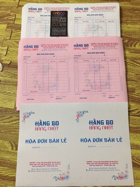 In hoá đơn bán lẻ đẹp, hoá đơn 2 liên