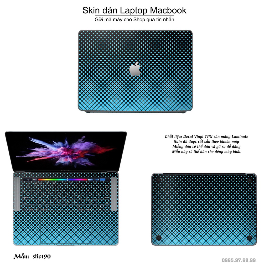 Skin dán Macbook mẫu Hoa văn sticker (đã cắt sẵn, inbox mã máy cho shop)