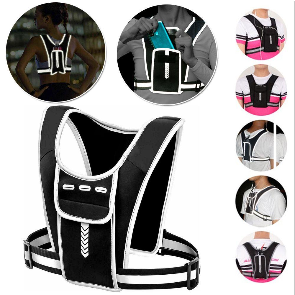 Áo Chạy Bộ Không Tay Có Túi Phản Quang Cho Nam Nữ