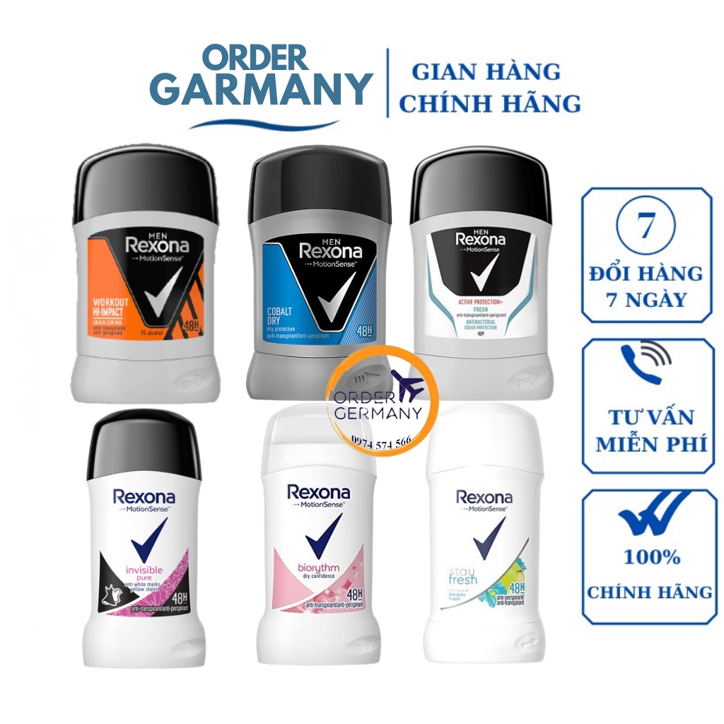 Sáp khử mùi cơ thể Rexona Motion Sense, 40-50ml
