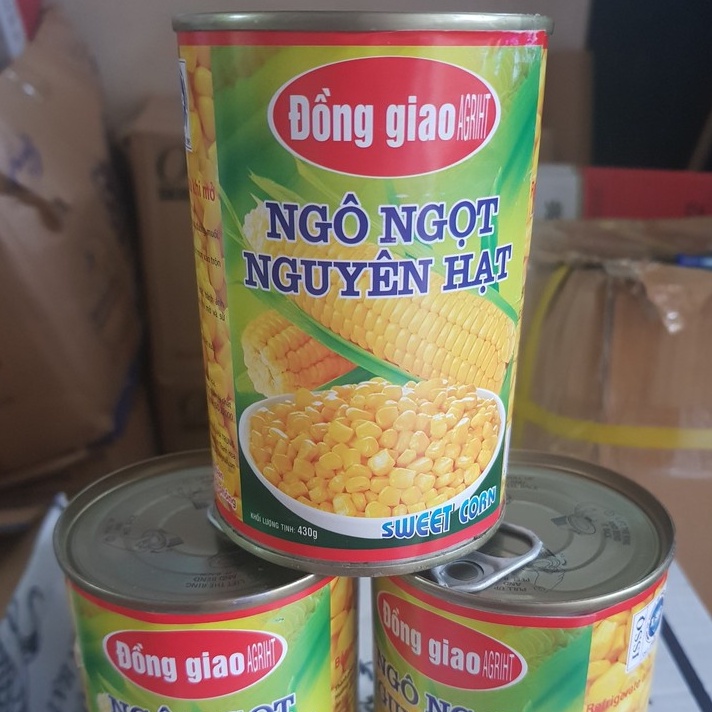 Ngô hộp ngọt nguyên hạt chuyên dùng để làm món ngô chiên