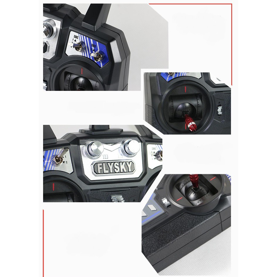 Tay Điều Khiển Flysky I6 + RX IA6B Nâng Cấp chính hãng cho máy bay mô hình, tàu thủy, thuyền Xe Rc FS I6 IA6B