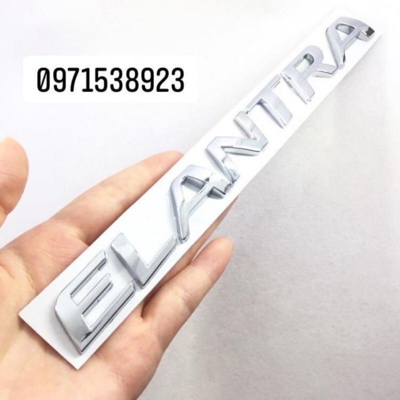 Logo chữ nổi HUYNDAI ELANTRA dán đuôi xe