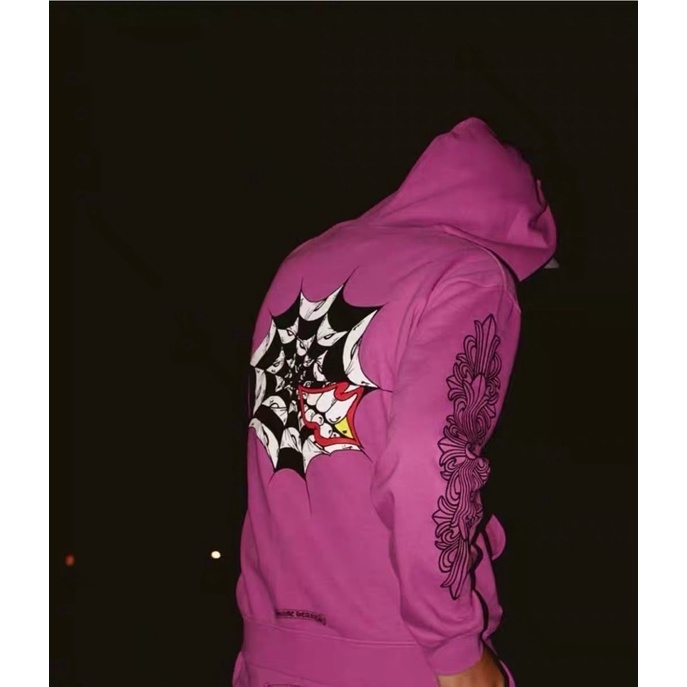 Áo chrome hearts hoodie pink cao cấp