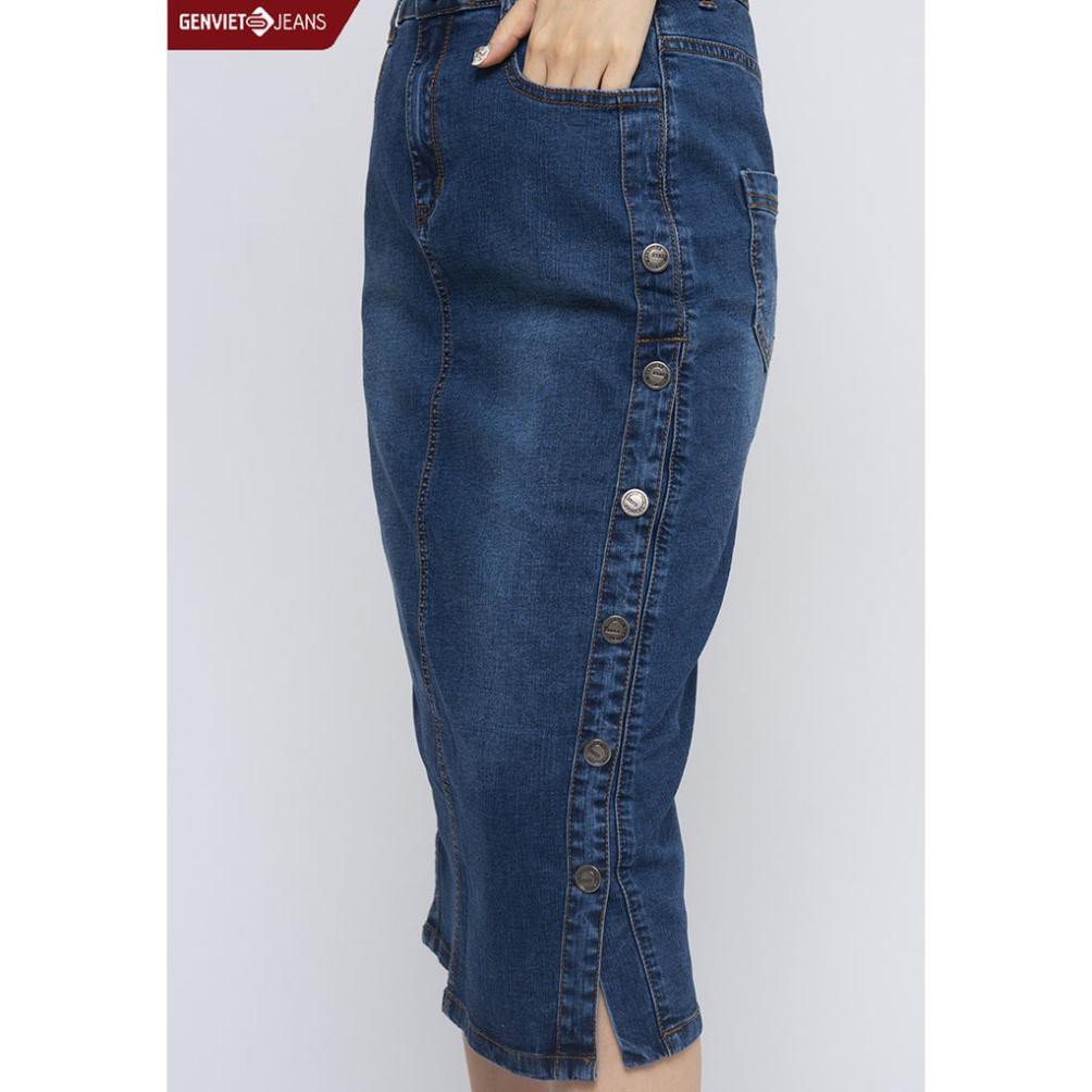 Hàng chính hãng giá tốt  TJ321J1057 - Chân Váy Jeans Dáng Dài Nữ  -GENVIET JEANS Genviet Jeans | BigBuy360 - bigbuy360.vn