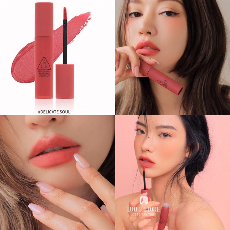 Son 3CE Blurring #Delicate Soul - Hồng San Hô